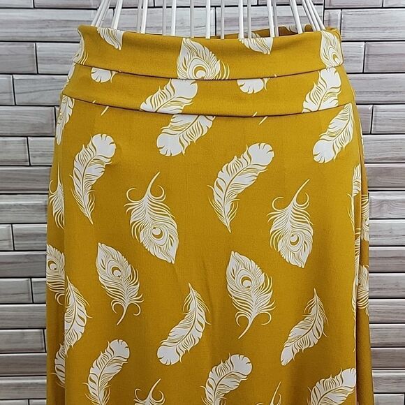 LulaRoe leaf print midi skirt Size S - Picture 2 of 10